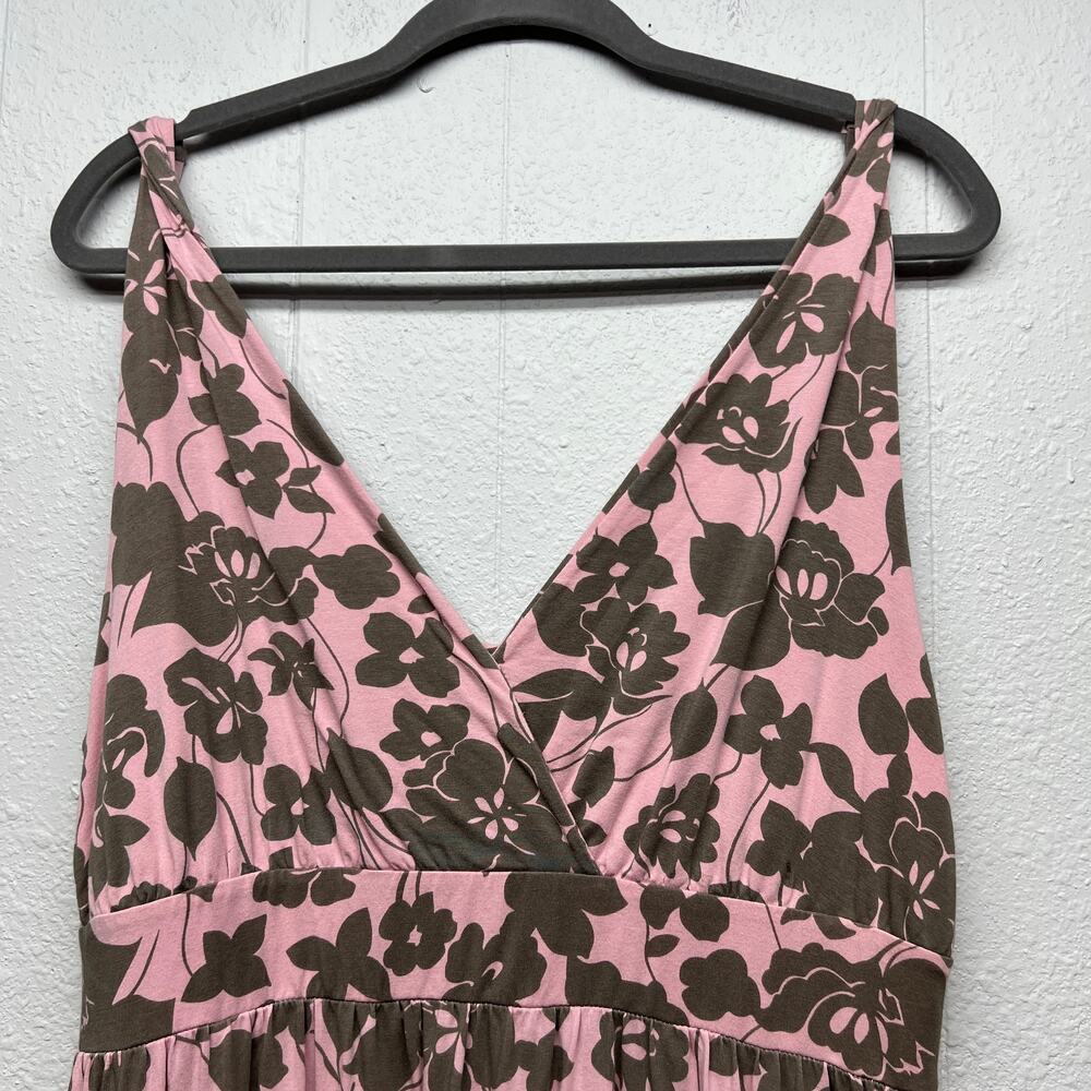 Garnet Hill Floral Babydoll Midi Dress Womens Large Stretch Fairy Cottagecore - Picture 4 of 15